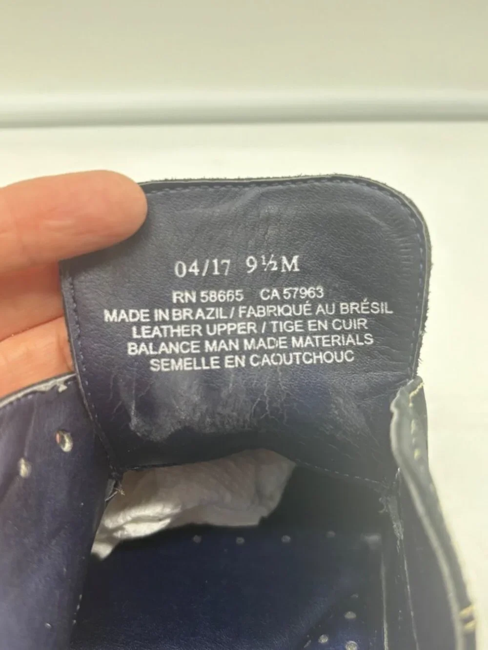 14th & Union Men’s Suede Casual Oxfords, Navy, Size 11
